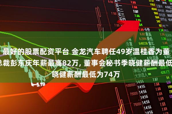 最好的股票配资平台 金龙汽车聘任49岁温桂香为董事, 副总裁彭东庆年薪最高82万, 董事会秘书季晓健薪酬最低为74万